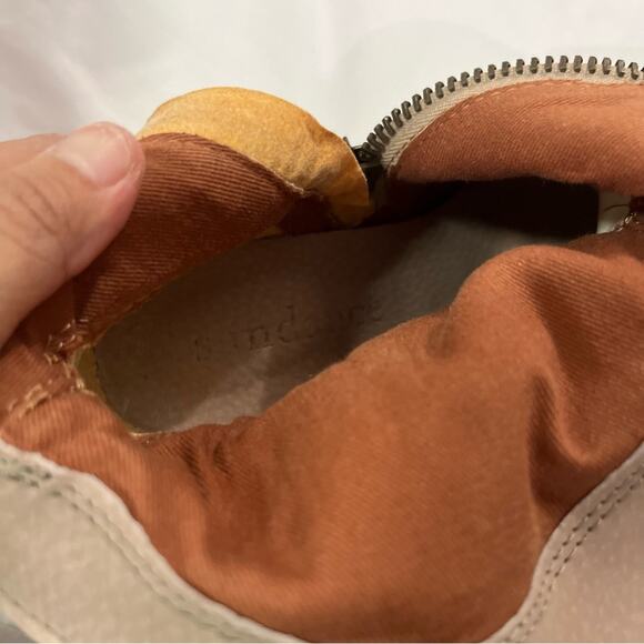 Sundance Suede Pink Western Slouchy Embroidered Leather Cowboy Ankle Boots 6.5 - Picture 9 of 12